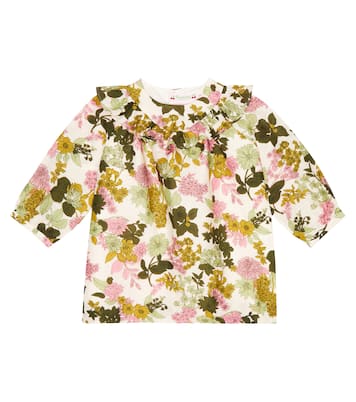 Baby - Abito Falbali in cotone e lino | Bonpoint