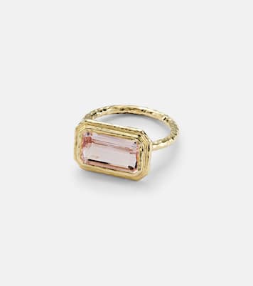 Anillo Elbow Beach de oro de 18 ct con morganita | Octavia Elizabeth