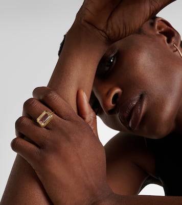 Anillo Elbow Beach de oro de 18 ct con morganita | Octavia Elizabeth