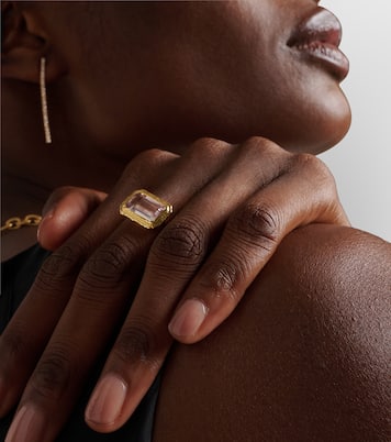 Anillo Elbow Beach de oro de 18 ct con morganita | Octavia Elizabeth