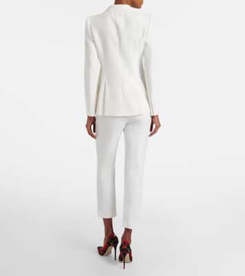 Pantalon slim à taille mi-haute en crêpe | McQueen