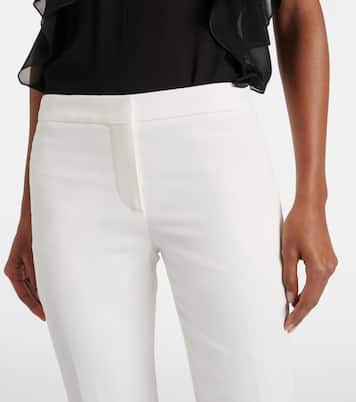 Pantalon slim à taille mi-haute en crêpe | McQueen