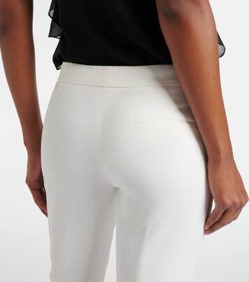 Pantalon slim à taille mi-haute en crêpe | McQueen