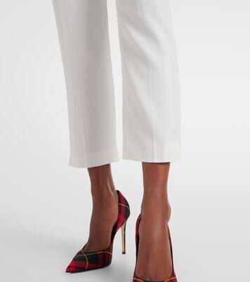 Pantalon slim à taille mi-haute en crêpe | McQueen