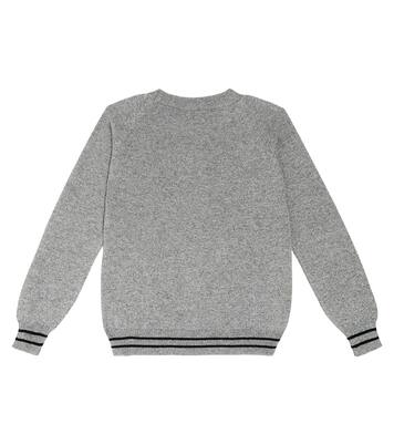Pull en laine et soie mélangées à logo | Balmain Kids