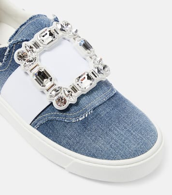 Verzierte Sneakers Very Vivier aus Denim | Roger Vivier