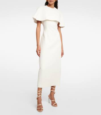Bridal Blaine caped midi dress | Emilia Wickstead