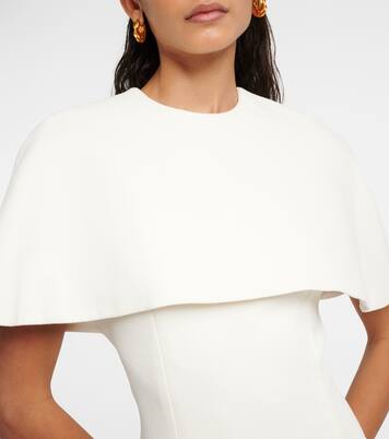 Bridal Blaine caped midi dress | Emilia Wickstead