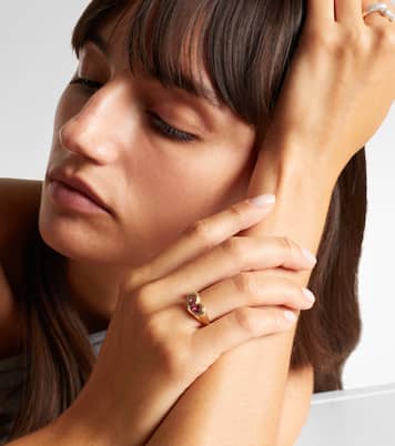 Ring Lavender Haze aus 10kt Gelbgold mit Amethyst und Topas | Stone and Strand