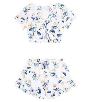 Printed cotton top and shorts set | Monnalisa