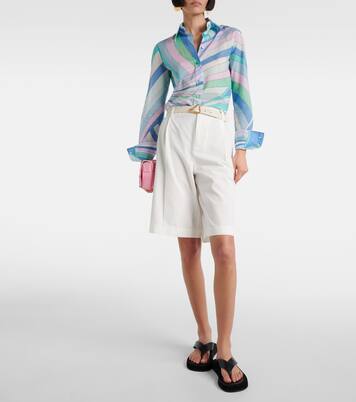 High-Rise Shorts aus Baumwolle | Vince