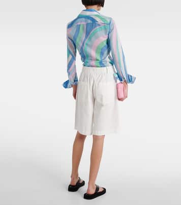 High-Rise Shorts aus Baumwolle | Vince