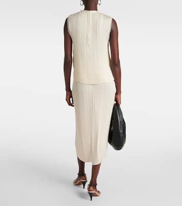 Top aus Satin mit Chiffon | Vince