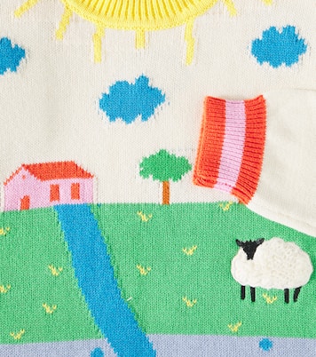 Intarsia cotton and wool sweater | Stella McCartney Kids