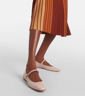 Polished leather Mary Jane flats | Tod's