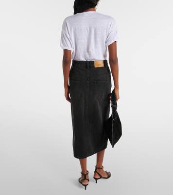 Vandy high-rise denim midi skirt | Marant Etoile