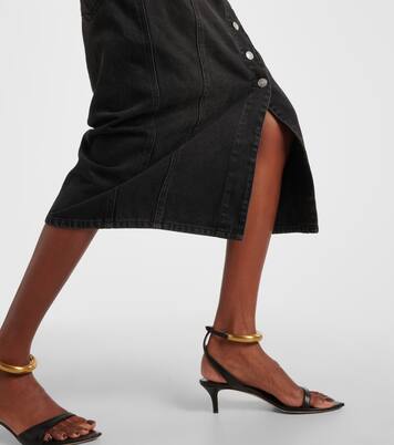 Vandy high-rise denim midi skirt | Marant Etoile