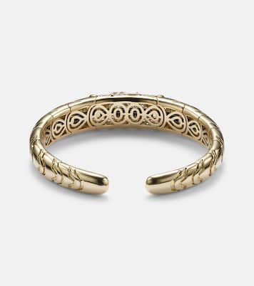 Onda 18kt gold bangle with diamonds | Marina B