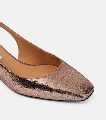 Very Bow Tie glitter slingback pumps | Aquazzura