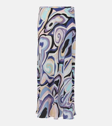 Bedruckter Maxirock Kelly aus Seide | Rixo