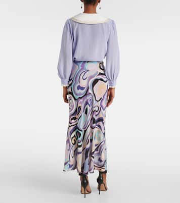 Bedruckter Maxirock Kelly aus Seide | Rixo