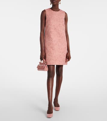 Floral matelassé jacquard minidress | Dolce&Gabbana