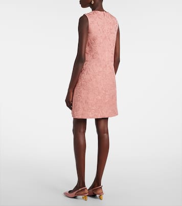 Floral matelassé jacquard minidress | Dolce&Gabbana