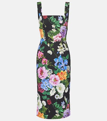 Floral cotton-blend midi dress | Dolce&Gabbana