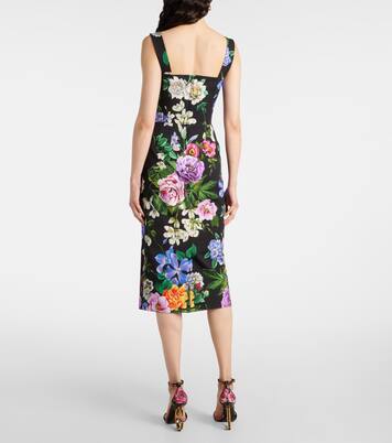 Floral cotton-blend midi dress | Dolce&Gabbana