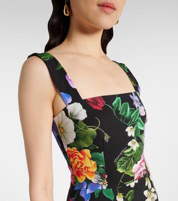 Floral cotton-blend midi dress | Dolce&Gabbana