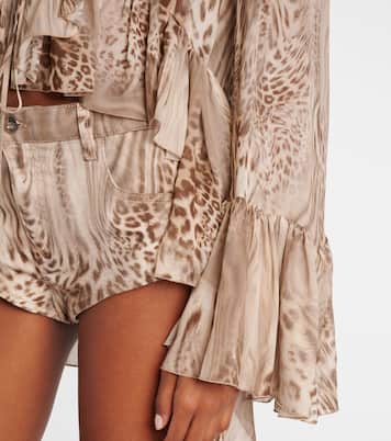 Bedrucktes Top aus Chiffon | Blumarine