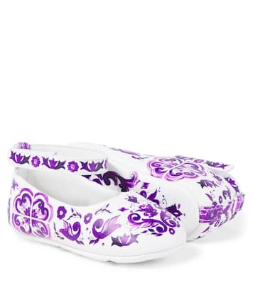 Baby Majolica leather ballet flats | Dolce&Gabbana Kids