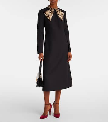 Crepe Couture bow-detail midi dress | Valentino