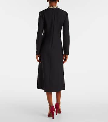 Crepe Couture bow-detail midi dress | Valentino