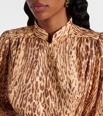 Cascadian leopard-print linen tunic | Zimmermann