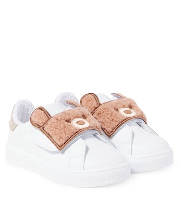 Bear leather sneakers | Monnalisa
