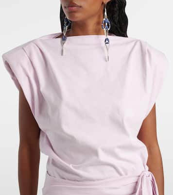 فستان قصير من القطن الجيرسيه Marielle | Isabel Marant