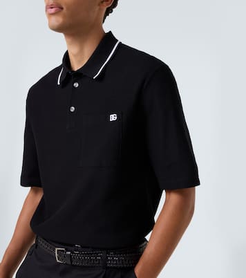 Polo DG brodé en coton | Dolce&Gabbana