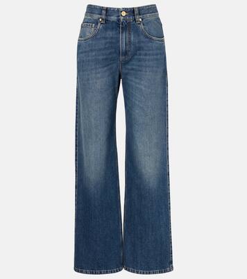 Monili high-rise wide-leg jeans | Brunello Cucinelli