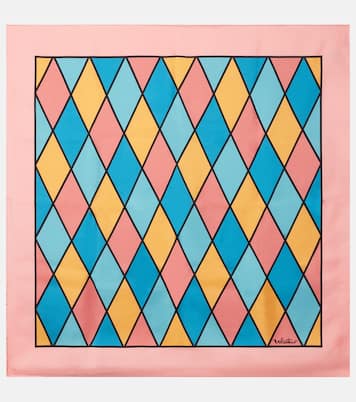 Rhombelle checked silk scarf | Valentino
