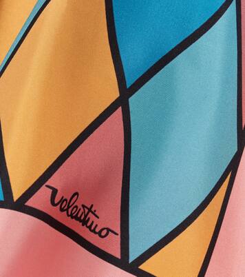 Rhombelle checked silk scarf | Valentino