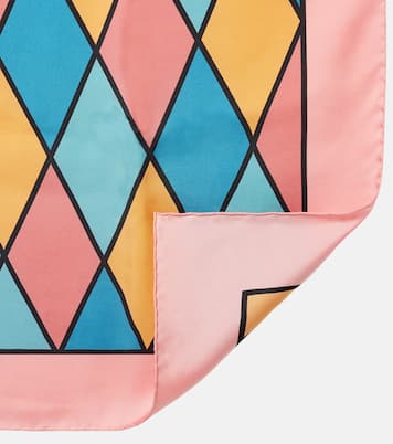 Rhombelle checked silk scarf | Valentino