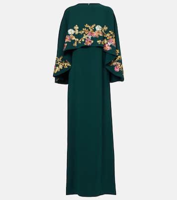 Verzierte Robe aus Crêpe | Costarellos