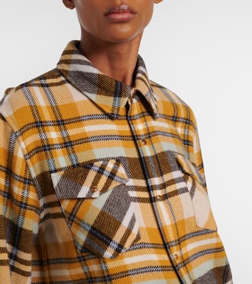 Abundance Tartan cashmere shirt with tiger's eye | God's True Cashmere