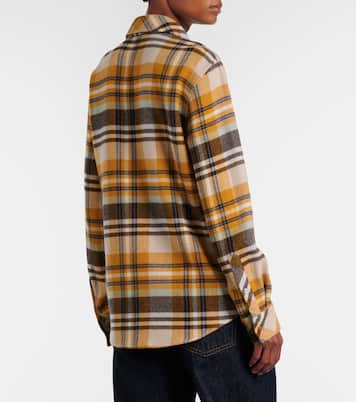 Abundance Tartan cashmere shirt with tiger's eye | God's True Cashmere