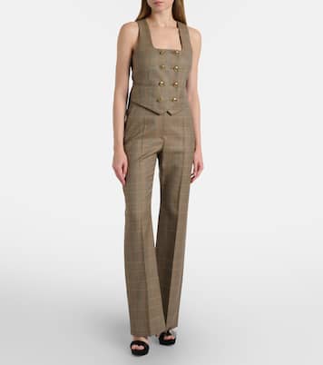 Pantalon droit Country Check en laine | McQueen