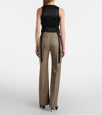 Pantalon droit Country Check en laine | McQueen