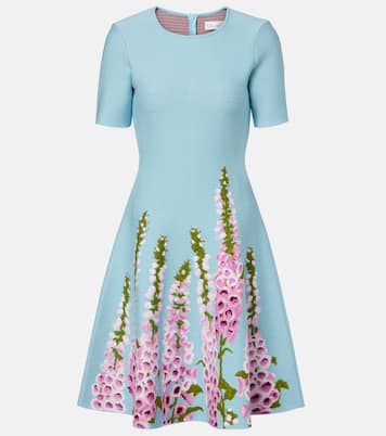 Bedrucktes Minikleid aus Jacquard-Strick | Oscar de la Renta