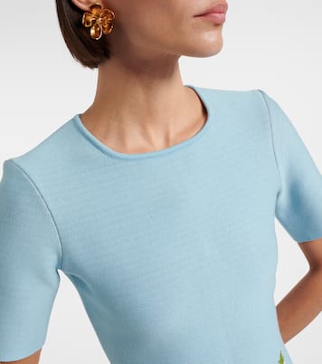 Bedrucktes Minikleid aus Jacquard-Strick | Oscar de la Renta