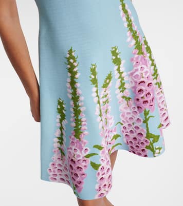 Bedrucktes Minikleid aus Jacquard-Strick | Oscar de la Renta